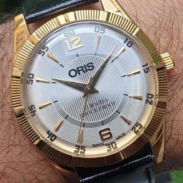 Vintage Oris FHF ST96 Hand Winding 17 Jewels Swiss Made Men's Wrist Watch