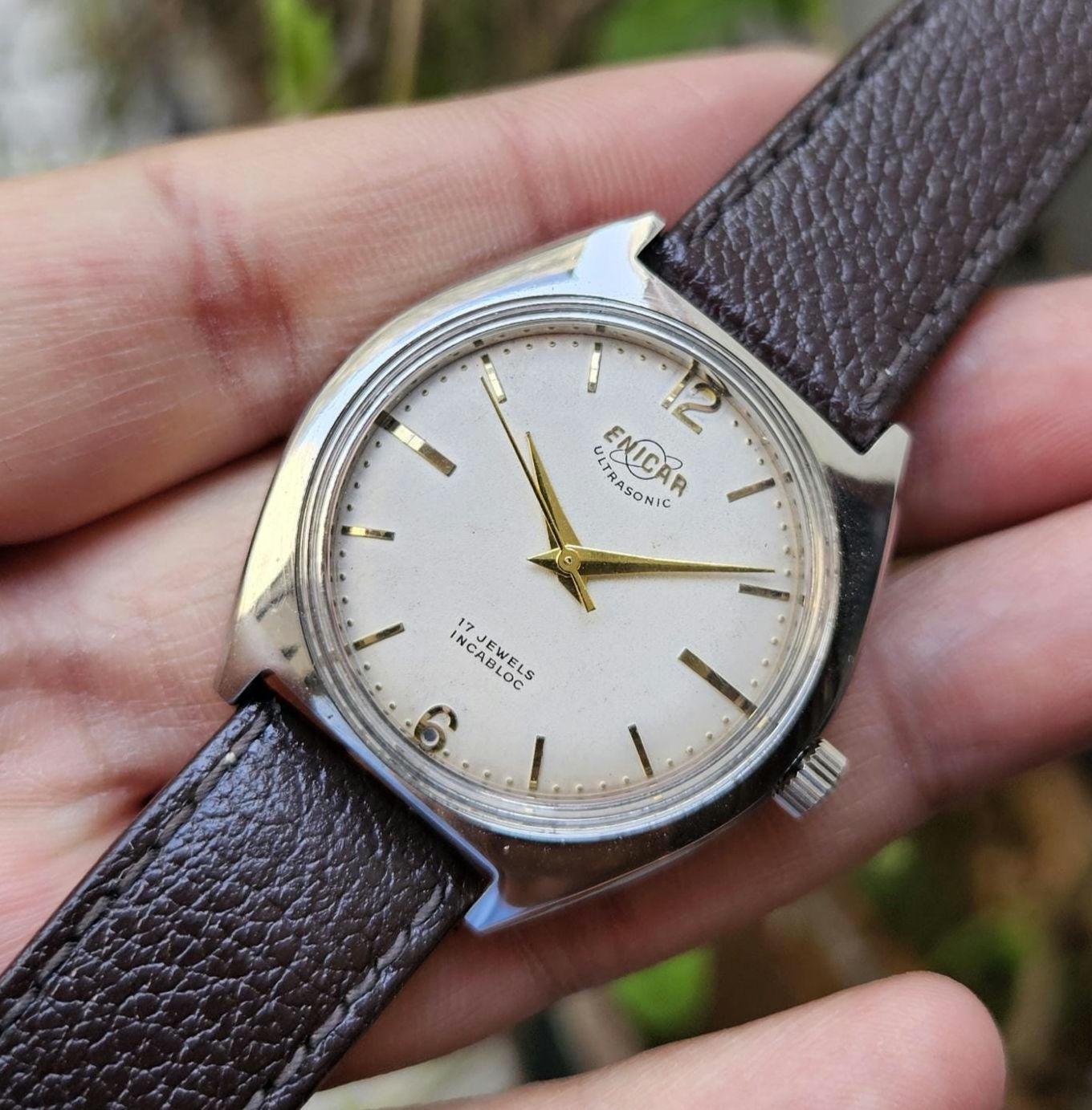 Vintage Enicar Ultrasonic Manual Winding 17 Jewels Swiss Made