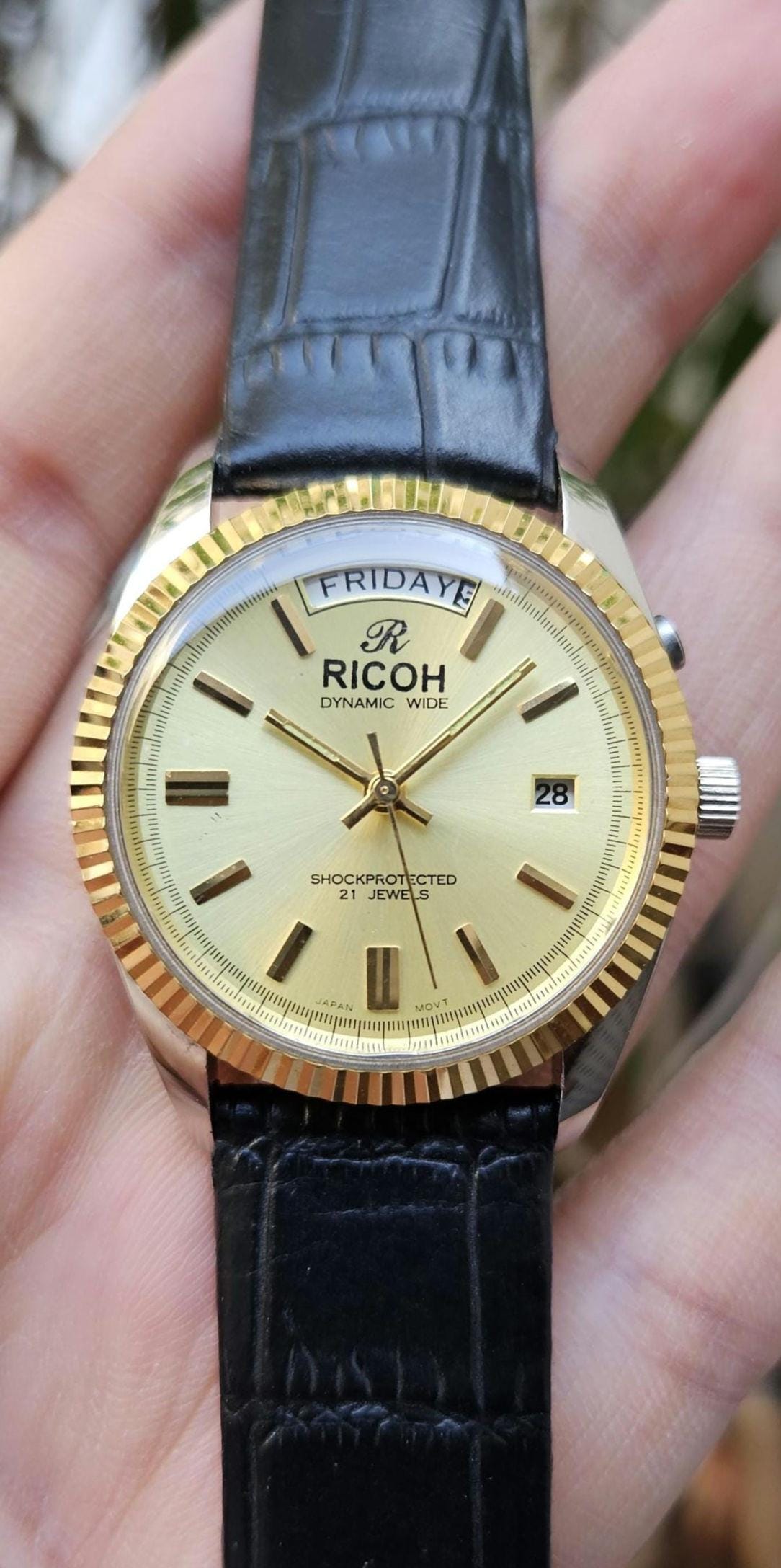 Vintage Ricoh Automatic Day-date Wrist Watch: Japan Made - Etsy