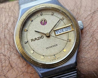 Rado Voyager Rado Big Dial Watch VTG RADO VOYAGER AUTOMATIC BLUE