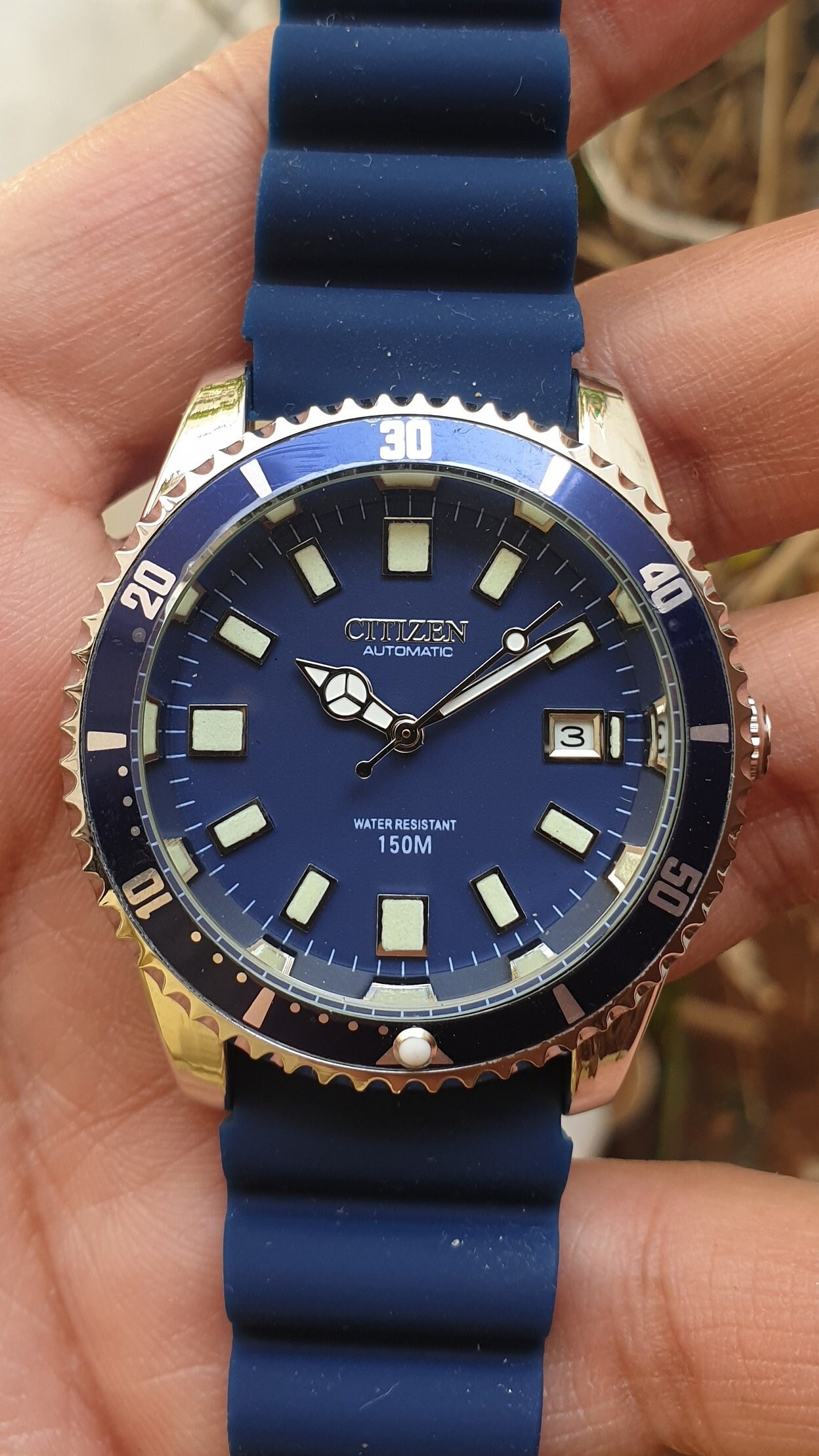 シチズン オートマチック ブルー モッド Ref. 8200 回転ベゼル