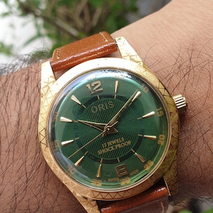 Orologio da polso da uomo vintage Oris ST96 a carica manuale, 17 rubini, realizzato in Svizzera