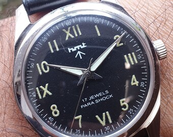 Vintage Hmt Jawan Numerals Military Manual Winding 17 Jewels Wrist Watch for Men Etsy UK