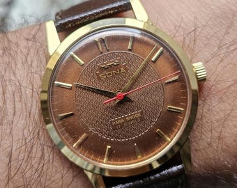 ヴィンテージ セイコー5 自動巻き メンズウォッチ：ブラウン文字盤