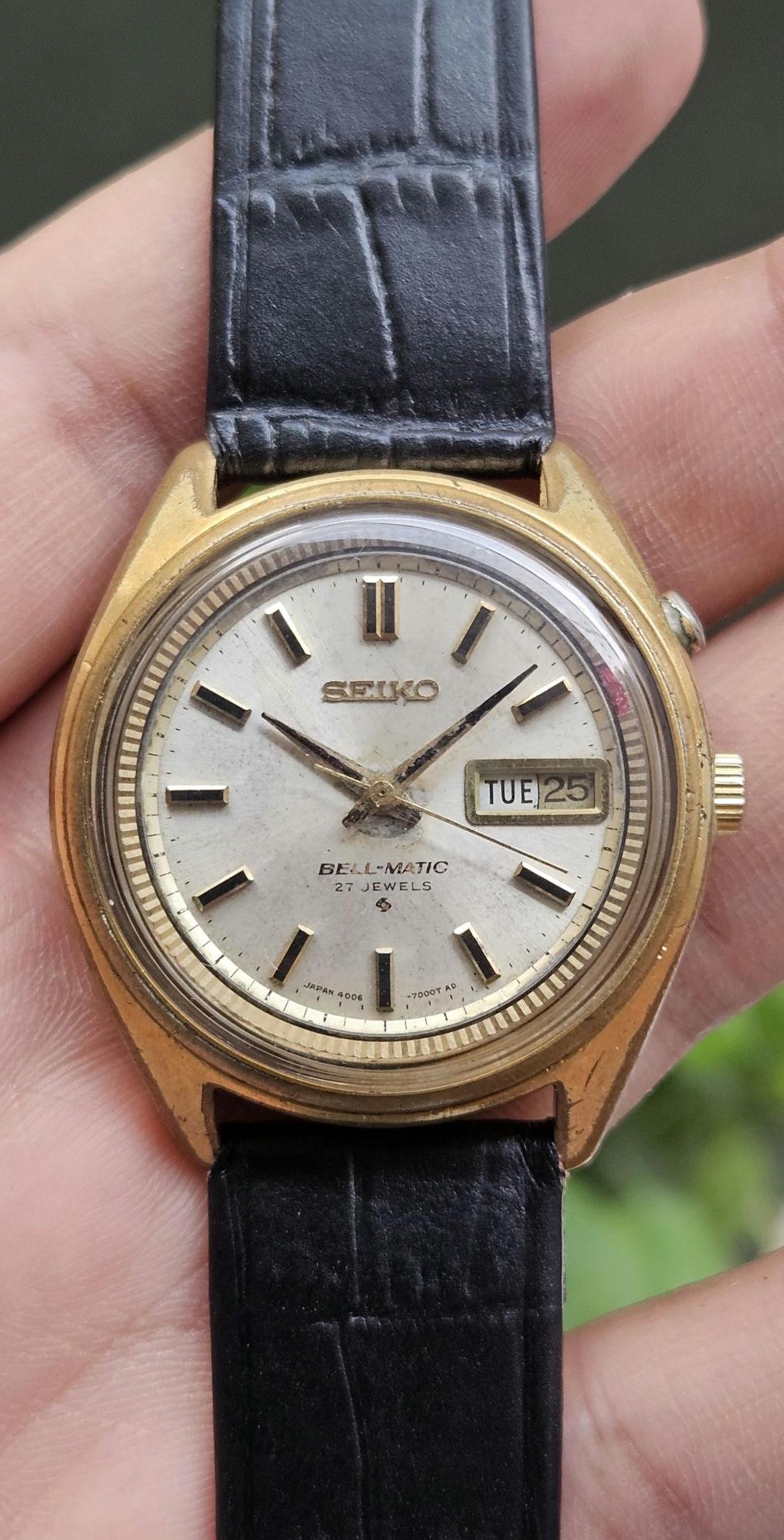 Vintage Seiko Bell Matic Automatic Alarm Watch (4006-7020) Men's
