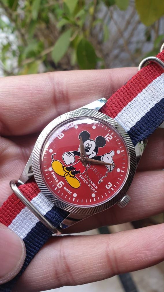 Mickey mouse watch 17 jewels hotsell