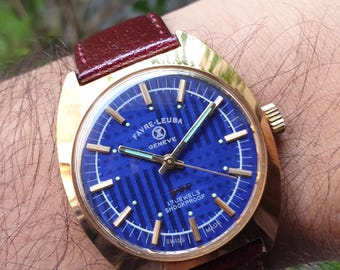 Vintage Favre Leuba Sandow Hand Winding Cal 101 Swiss Made