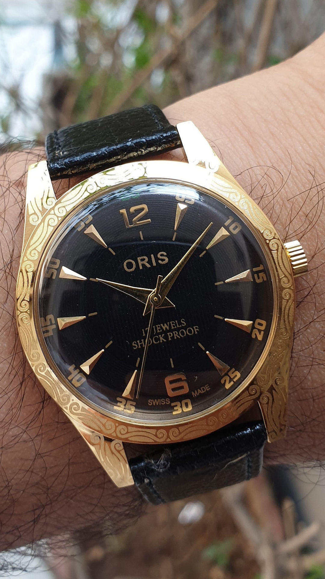 Vintage Oris Black Dial Hand-winding Swiss Watch - Etsy