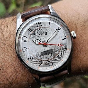 Rare Vintage Oris ST96 Silver Dial Hand Winding Swissmade Wrist watch For Him FHF Movement ST-96