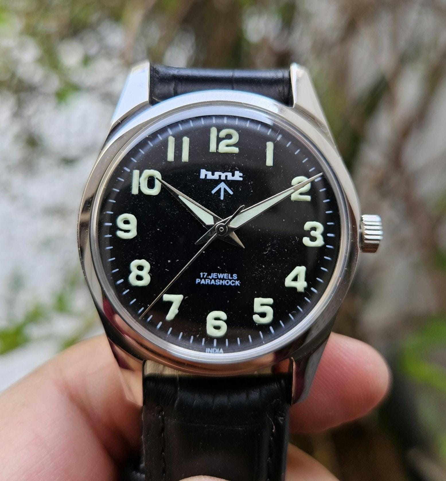 ビンテージ HMT Jawan ミリタリー腕時計：蓄光数字、17石 - Etsy 日本