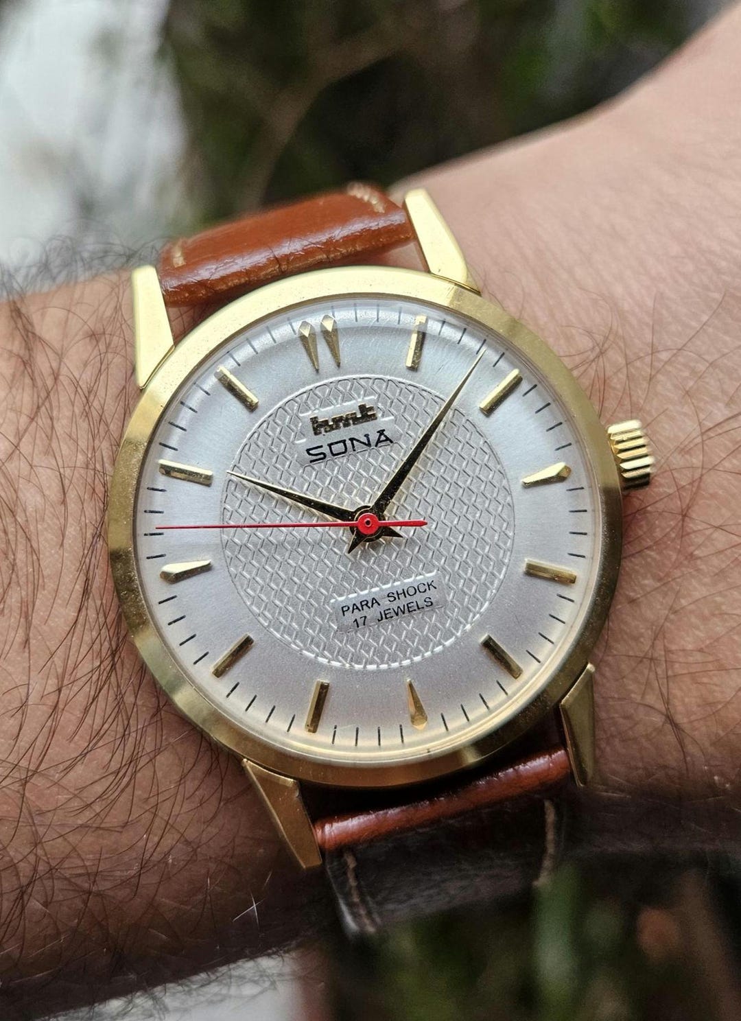 Vintage HMT Sona White Dial Manual Winding 17 Jewels Men's Wrist