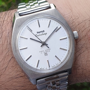 Vintage HMT Sandeep Hand Winding 17 Jewels Mens Wrist Watch