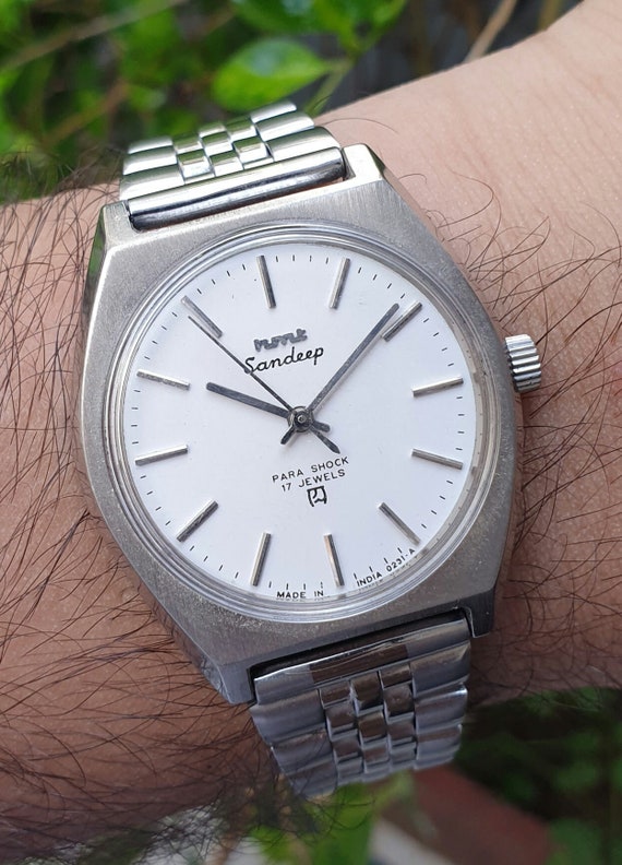 Vintage HMT Sandeep Hand Winding 17 Jewels Mens Wrist Watch