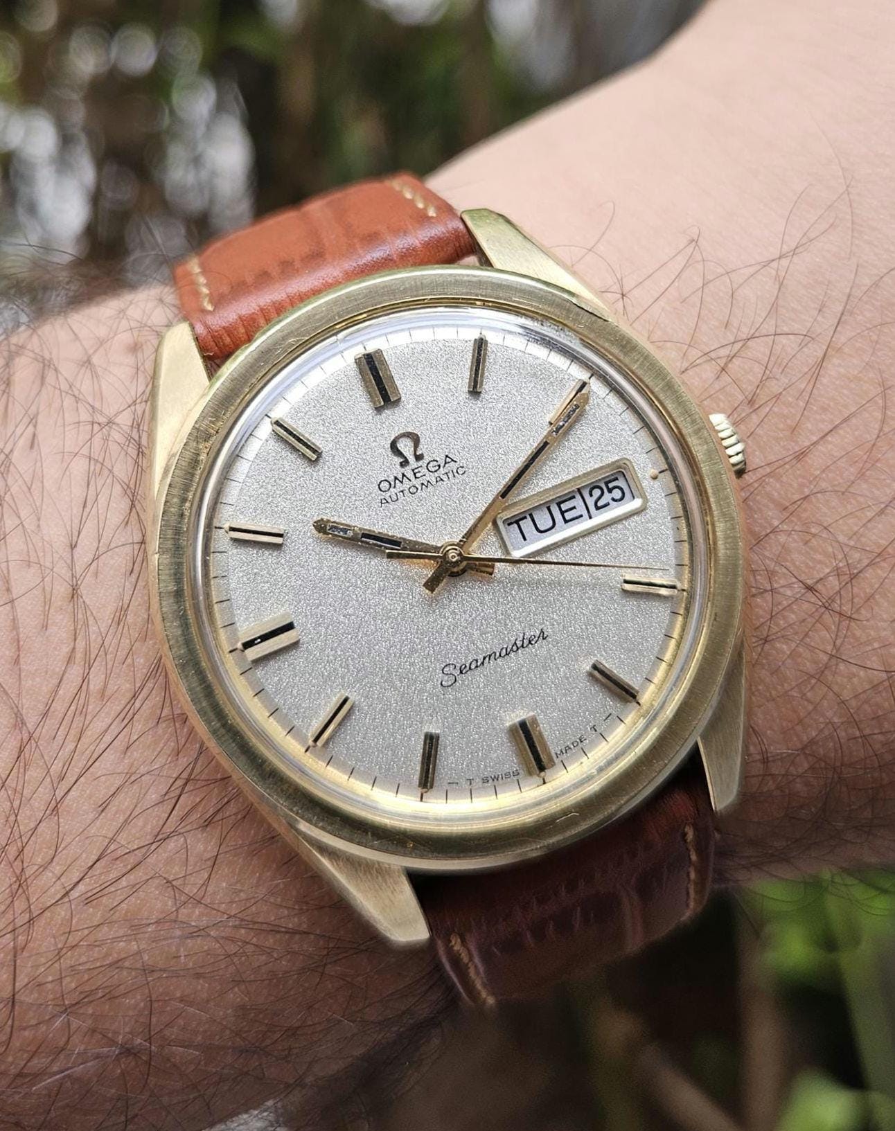 Vintage Omega Seamaster Automatic Gold Capped Watch, Cal 750 Swiss
