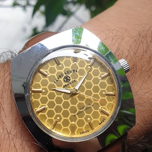 Vintage Favre Leuba Star Dial hand winding swiss made 17 jewels Men&#39;s wrist watch