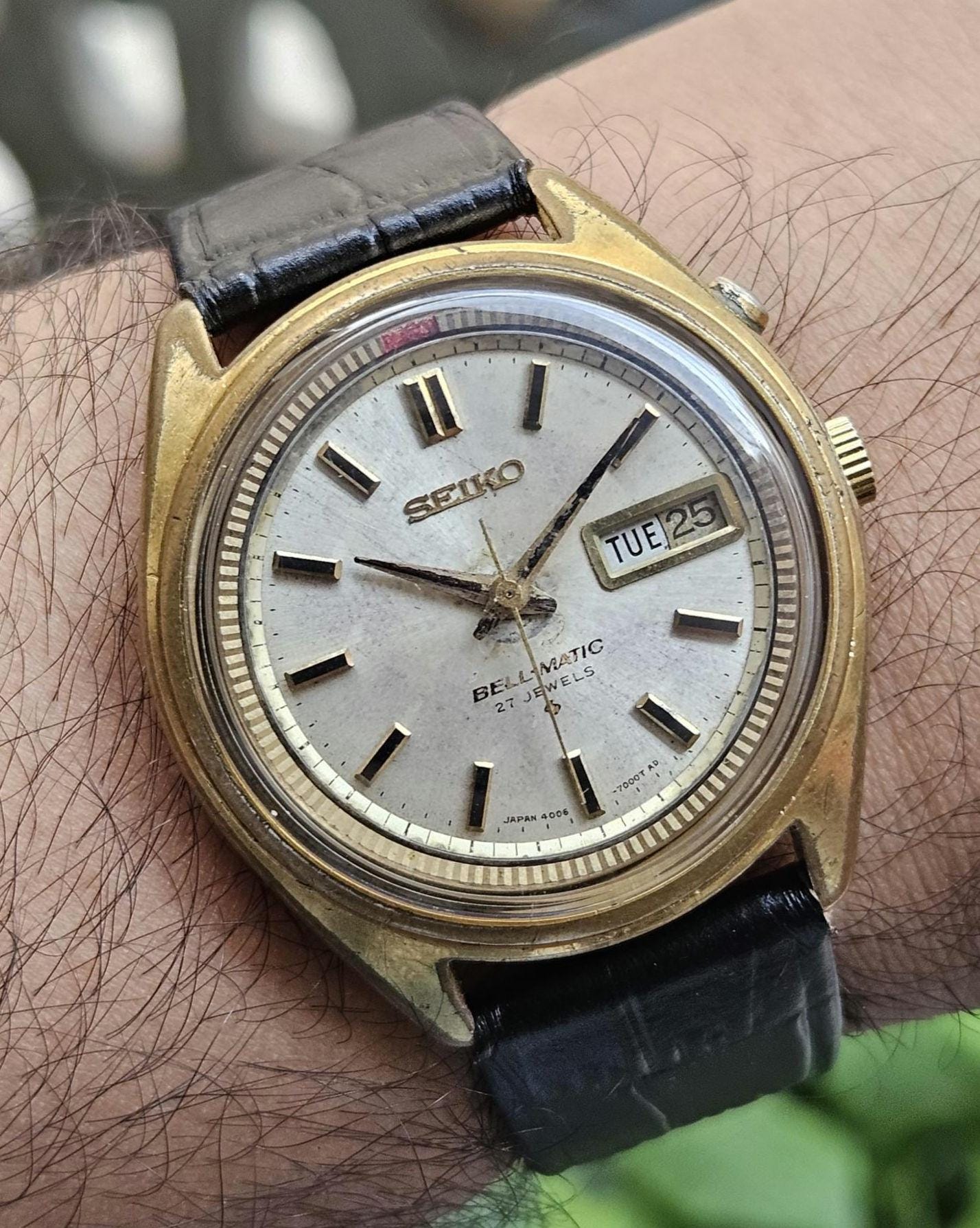 Vintage Seiko Bell Matic Automatic Alarm Watch (4006-7020) Men's