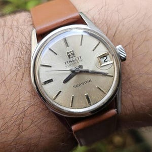 Vintage Tissot Visodate Seastar Silver Dial Manual Winding Swiss Made Wrist Watch For Men