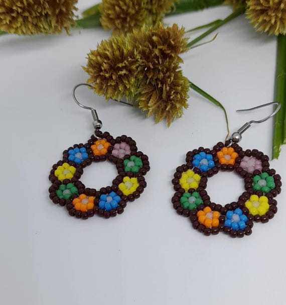 Handmade Boho Beaded Earrings