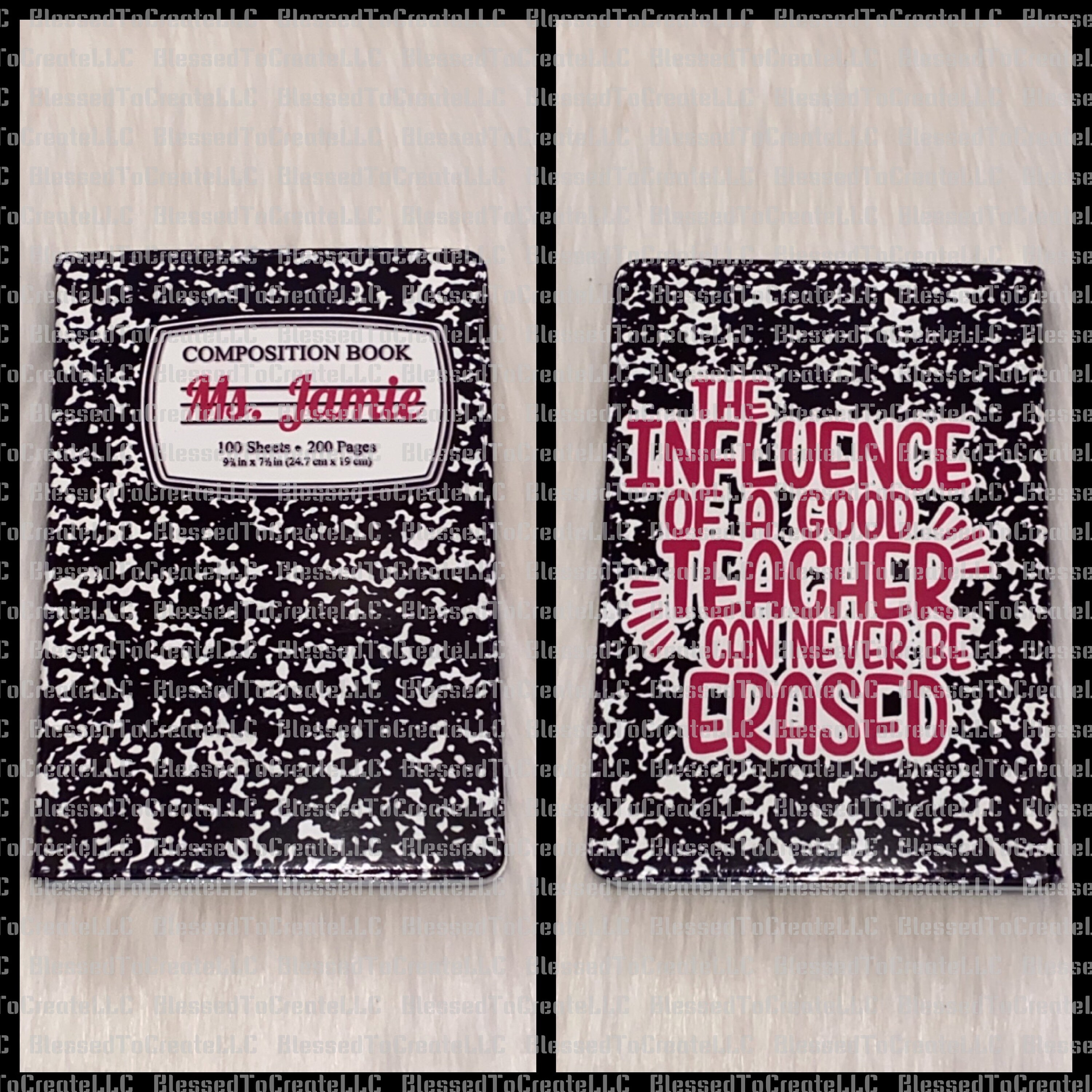 Composition Notebook Journal Template and Mock Ups Etsy