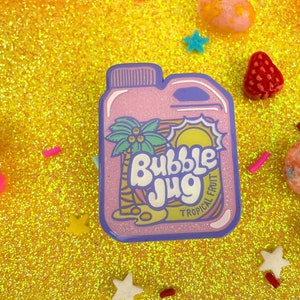 Bubble jug enamel pin, Pastel variant, 90s candy sweets nostalgia cute kawaii dyed soft enamel plus epoxy