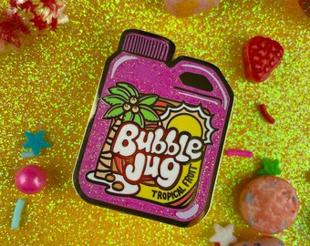 Bubble jug enamel pin, OG variant, 90s candy sweets nostalgia cute kawaii hard enamel gold