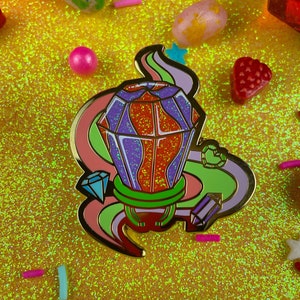 Ring Pop emaille pin, OG variant, jaren &#39;90 snoep snoepjes nostalgie schattige kawaii hard emaille goud