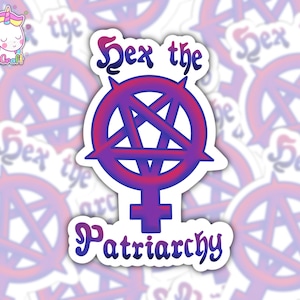 Hex the Patriarchy Feminismus Feministische Wasserdichte Vinyl-Aufkleber Frauenrechte Hexe Energie
