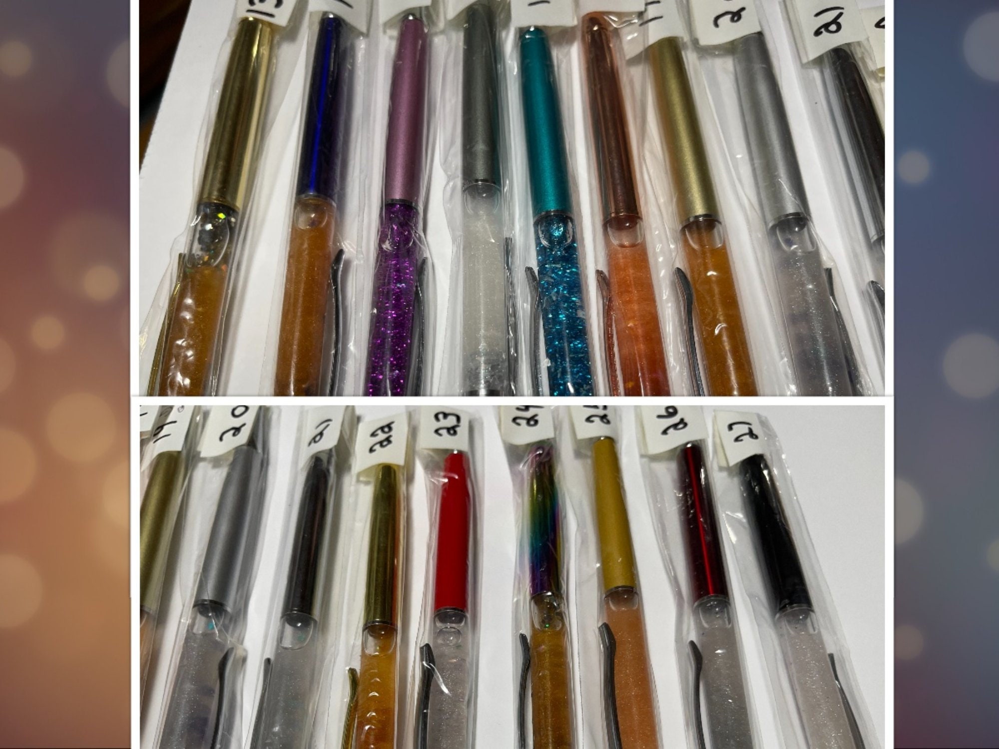 Color Flow Pens Handmade Flow Pens W/either Glitter, Mica or Glow Powder in Them - Etsy