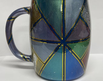 14 oz Shattered Glass look