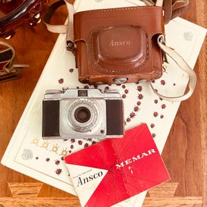Vintage Agfa Ansco Super Memar 35mm Rangefinder Camera With Apotar 45mm F3.5 Lens In Prontor Shutter - Case - Manual