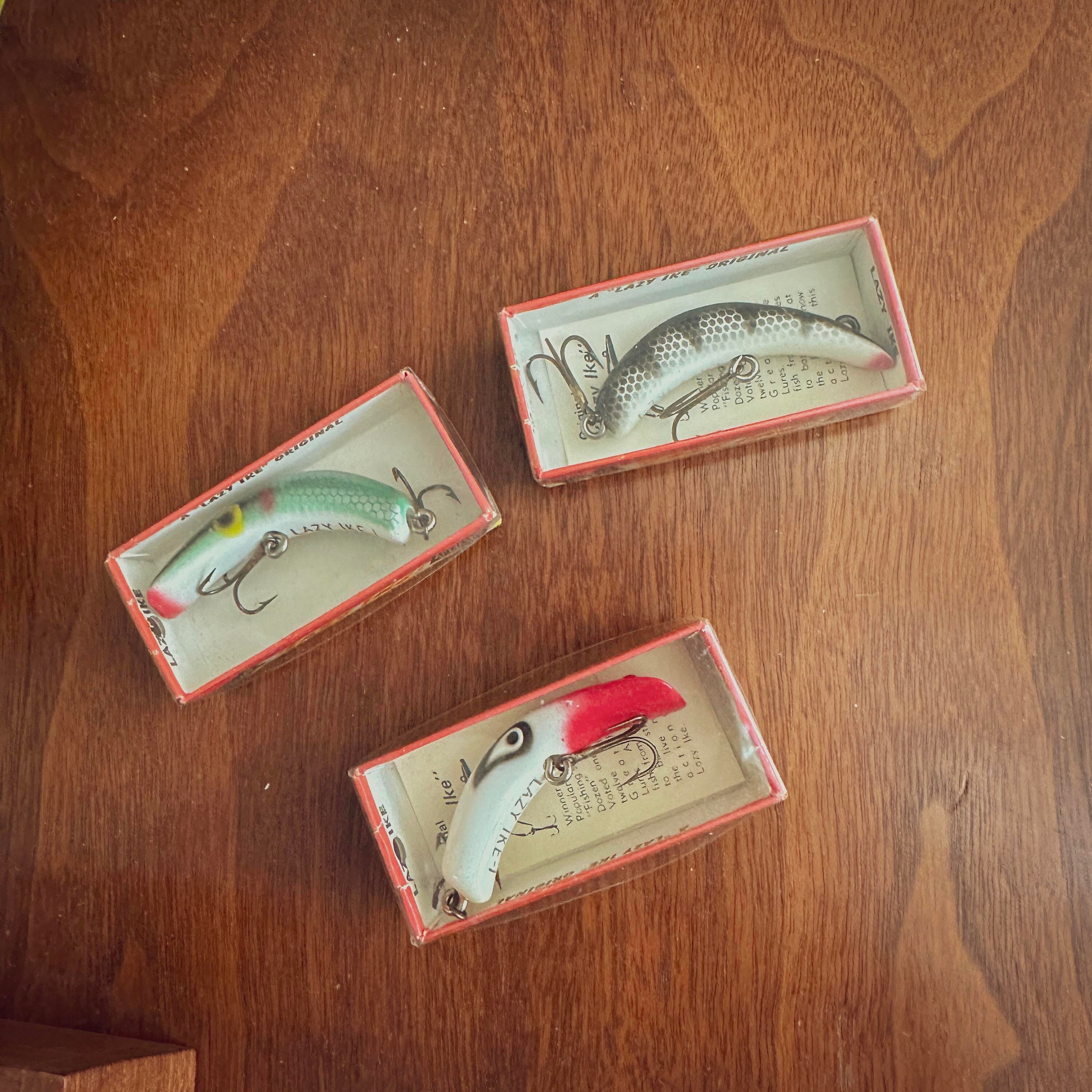 Vintage Lazy Ike Original Fishing Lures - NOS - Lot of 3 in