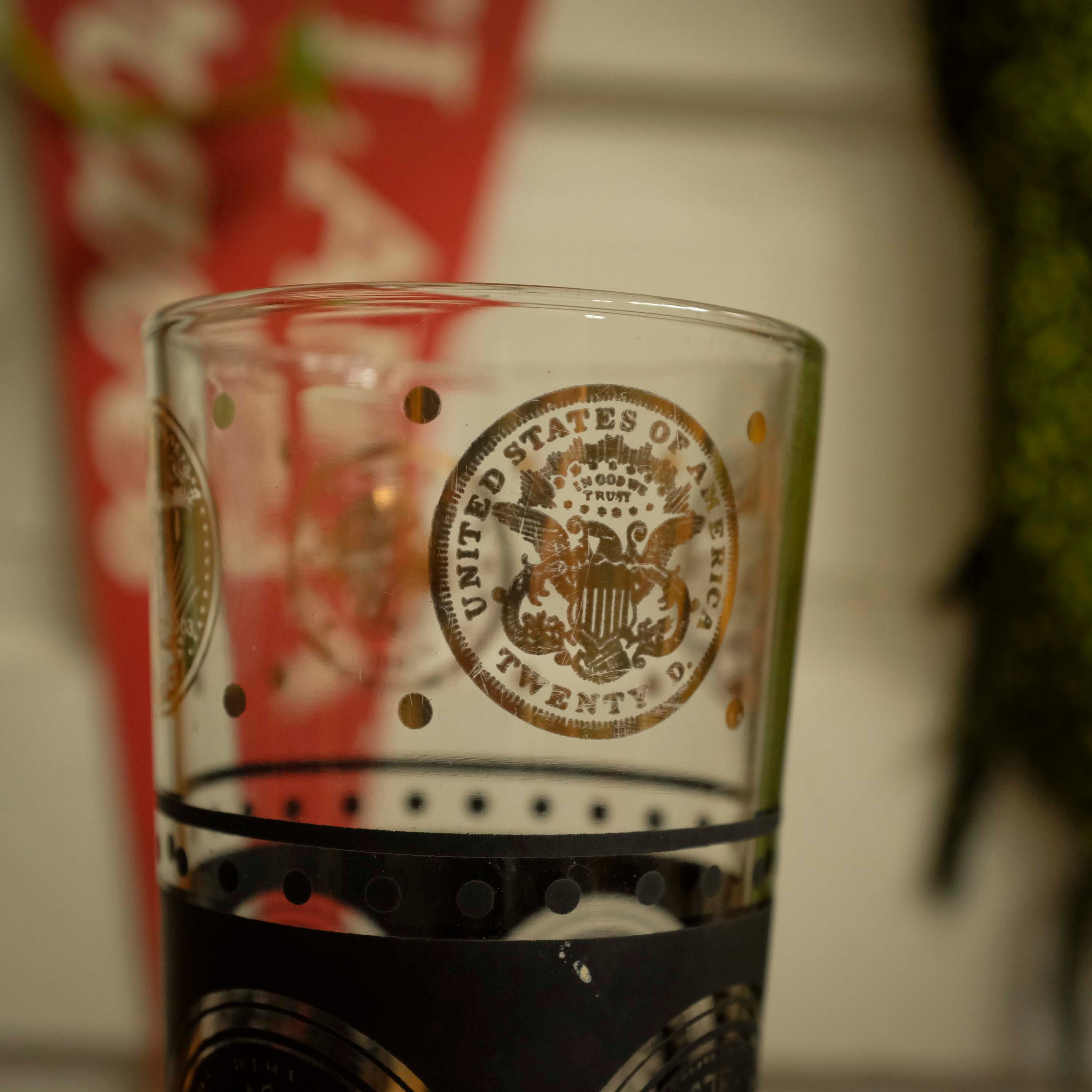 libbey gold coin glasses