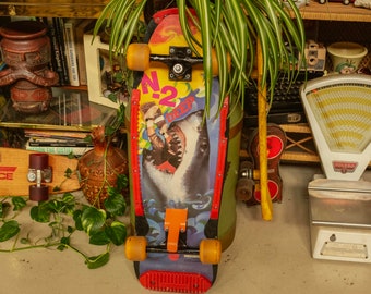 1989 Nash N 2 Deep Skateboard - XR-2 Original Trucks & Wheels - Killer Shark Graphics