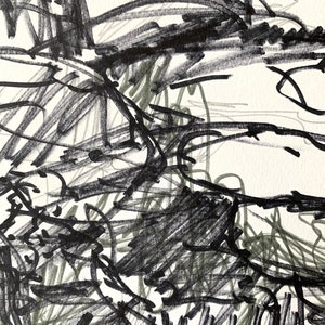 Originalzeichnung Marker und Bleistift auf Papier. 29,7x21cm. Wind/Steine/Wellen BORNHOLM image 3