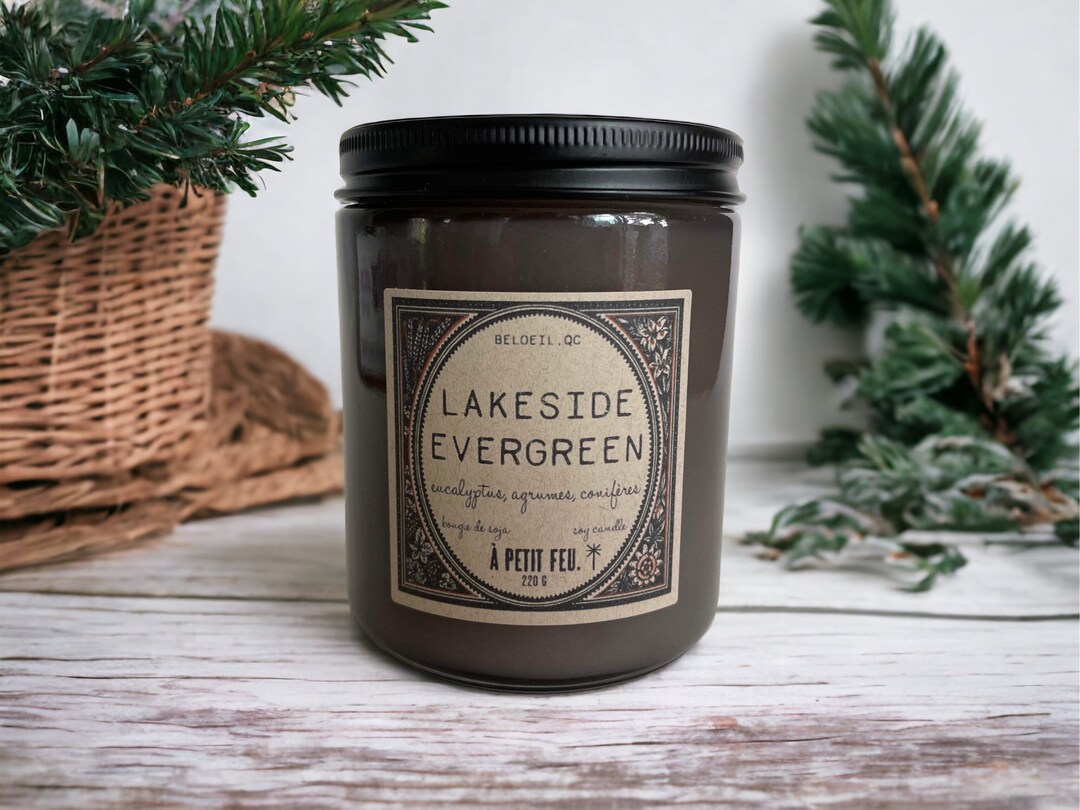 LAKESIDE EVERGREEN Scented Candle Cedar Fir Needles Etsy