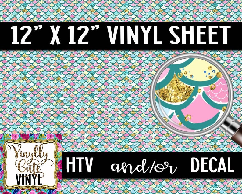 Mermazing Vinyl Sheet ~ HTV or DECAL ~ 12 x 12 ~ Single Sheets ~ Siser HTV ~ Mermaid ~ Dragon ~ Vinyl Roll