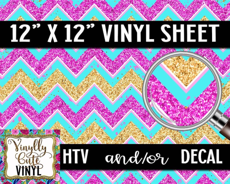 Glitter Chevron Vinyl Sheet ~ HTV or DECAL ~ 12 x 12 ~ Single Sheets ~ Siser HTV ~ Adhesive Vinyl ~ Vinyl Roll