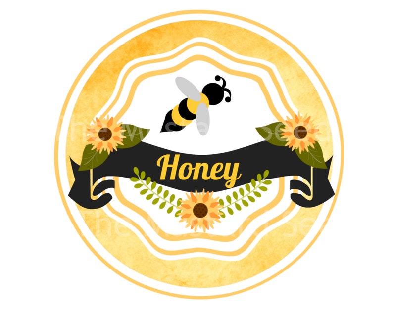 Honey labels Raw honey tags Honey gift labels digital download | Etsy