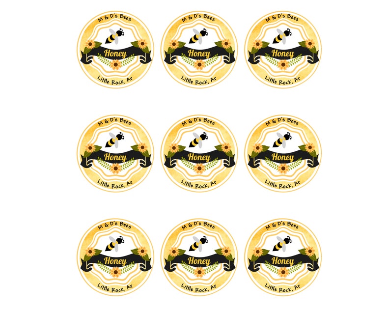 Honey labels Raw honey tags Honey gift labels digital download | Etsy