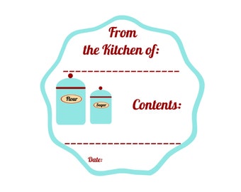 Baking tags-food tags-from the kitchen of-baked goods labels-personalized food labels-baking labels-baked goods printable tags-