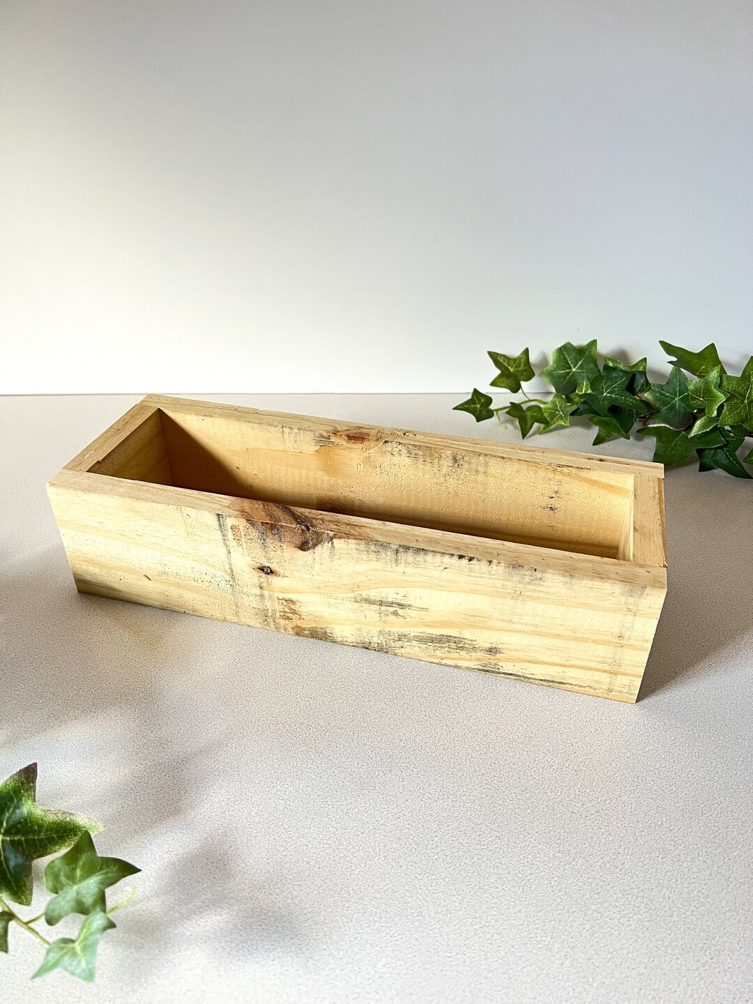 Reclaimed Wood Box Organizer Storage Caddy, Small Box for Bathroom and