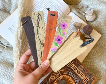 Wooden bookmark - wood bookmark - recycled wood, oak or exotic wood