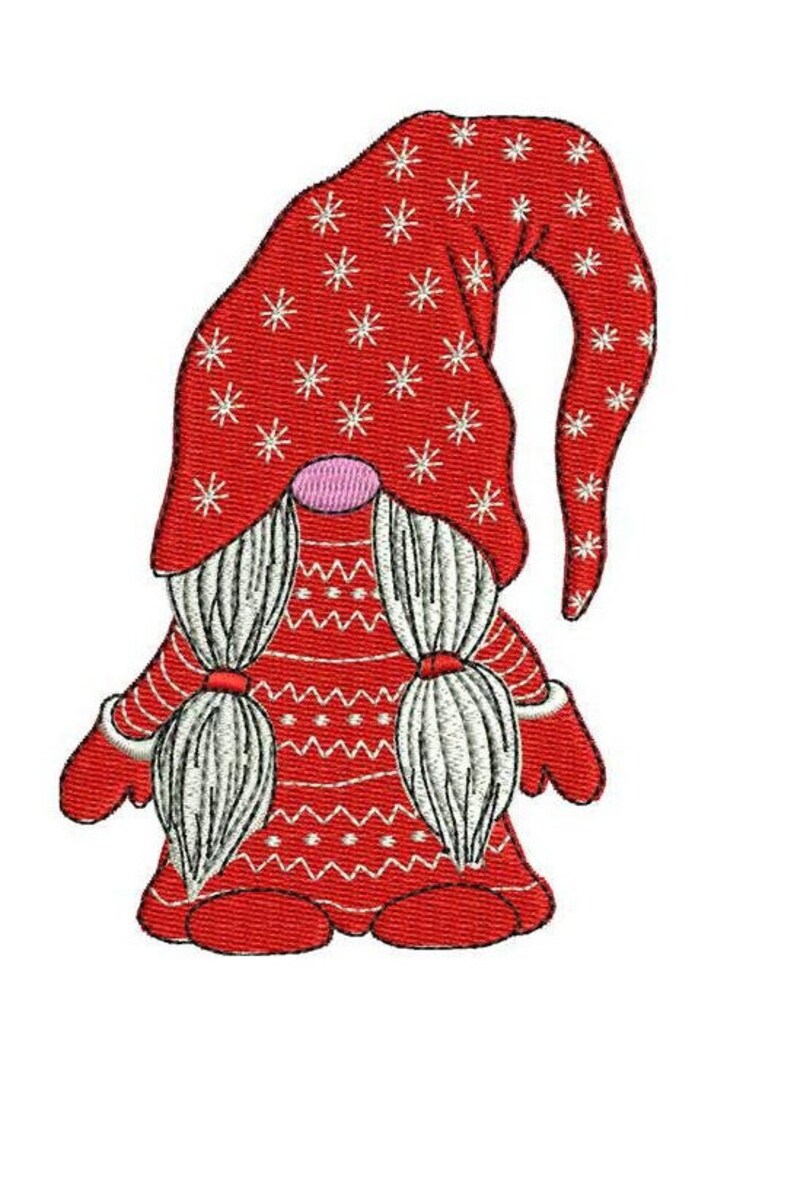 Gnome Machine Embroidery Design Etsy