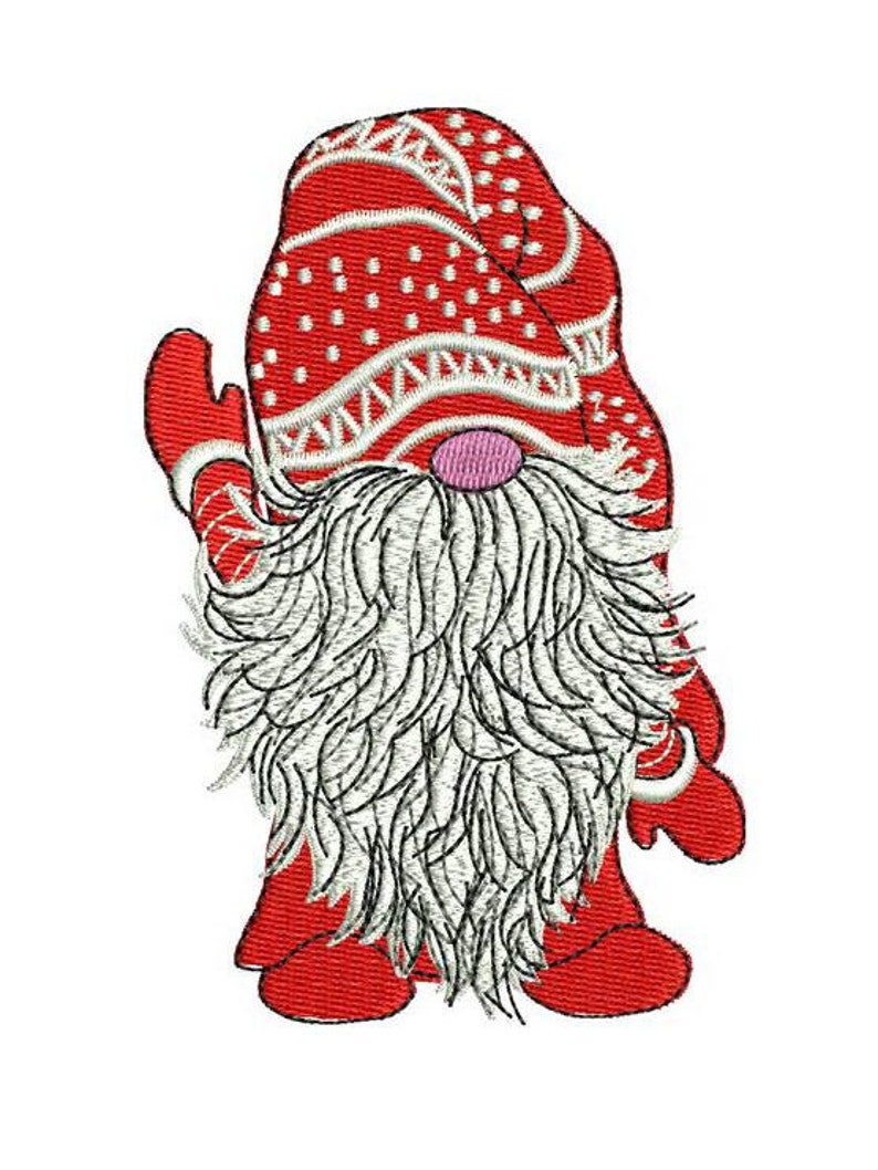 Gnome machine embroidery design  etsy