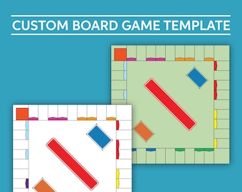 Custom Monopoly Board Template: Printable DIY Board Game (PDF & PNG Files)
