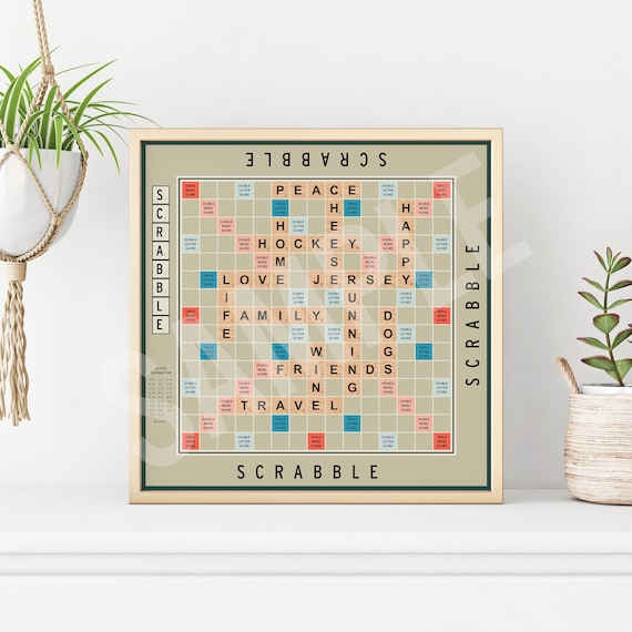 Crossword Scrabble Wall Art Personalized Family Names Print Poster Custom  Puzzle Canvas Painting Nordic Gifts Picture Room Decor