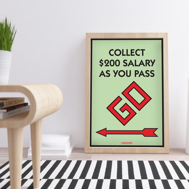 Cartel monopolístico 6Pack // Monopoly Art Prints // Etsy