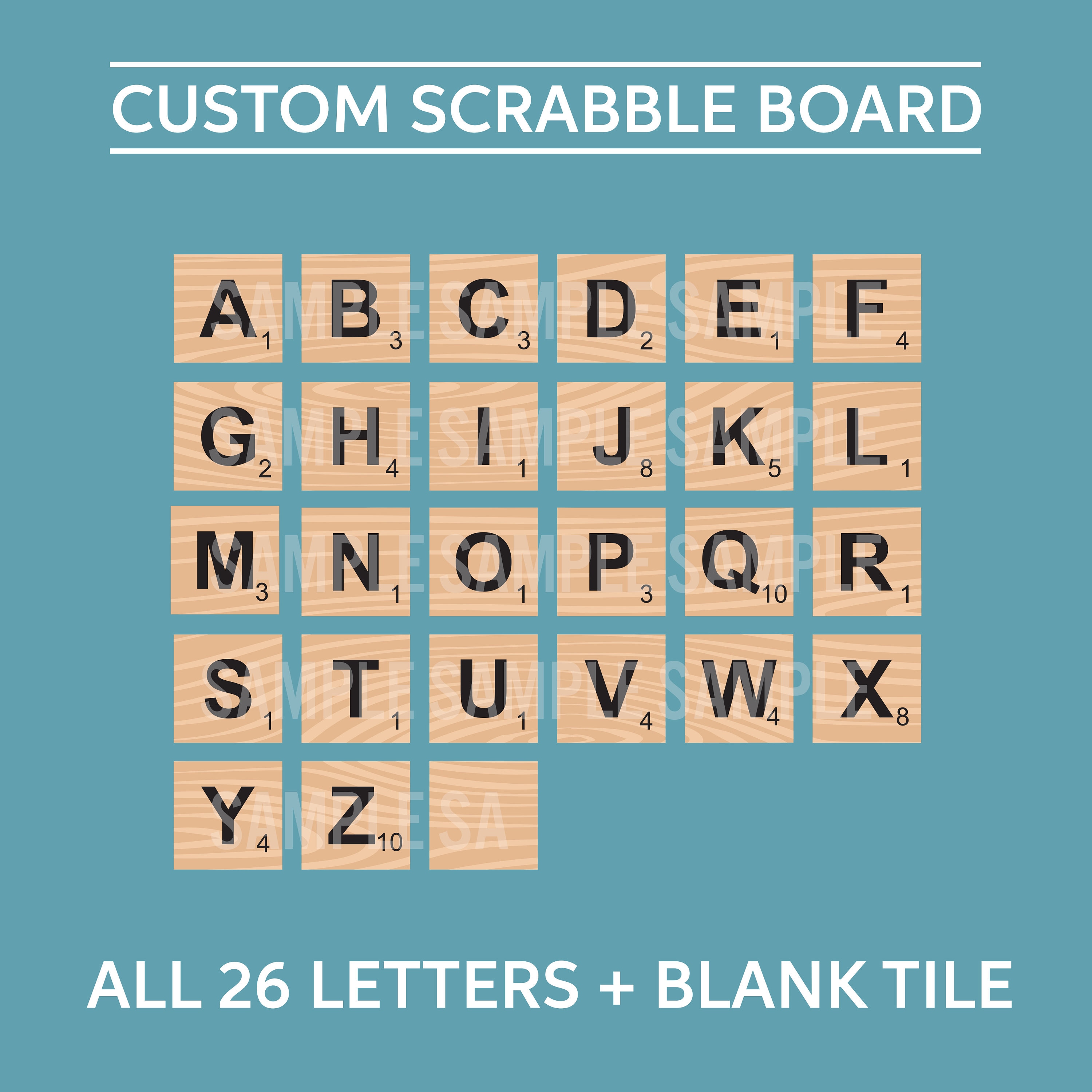 Scrabble Board Wall Art Custom Board Game Poster Etsy