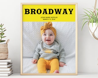 Playbill Photoshop Template, Broadway Show Program, Broadway Invitation, Playbill decor, Playbill Poster