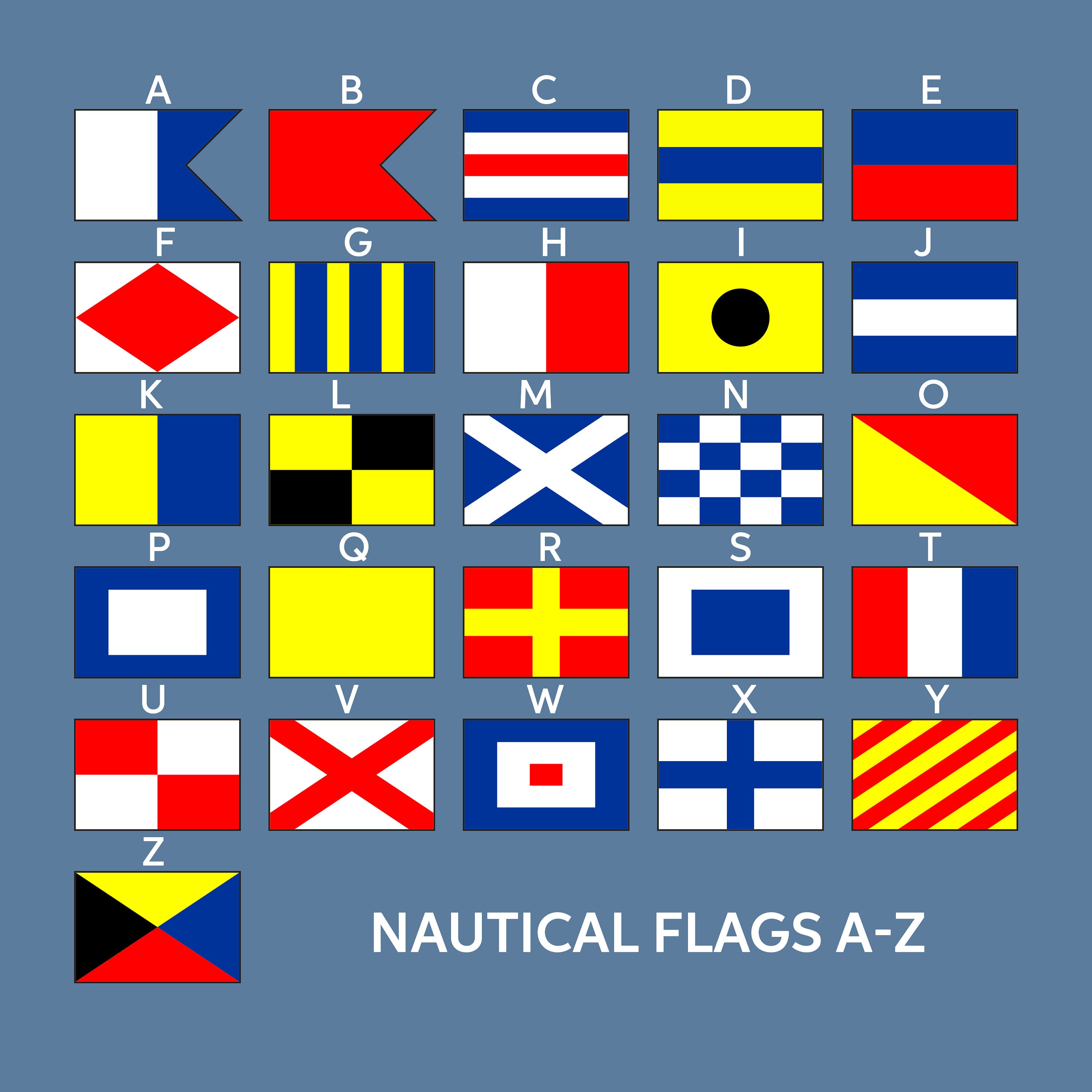 Nautical Flag Art, Nautical Themed Decor, Custom Nautical Print